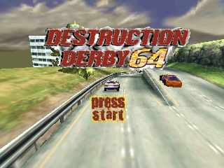 Destruction Derby 64 title screen for Nintendo 64